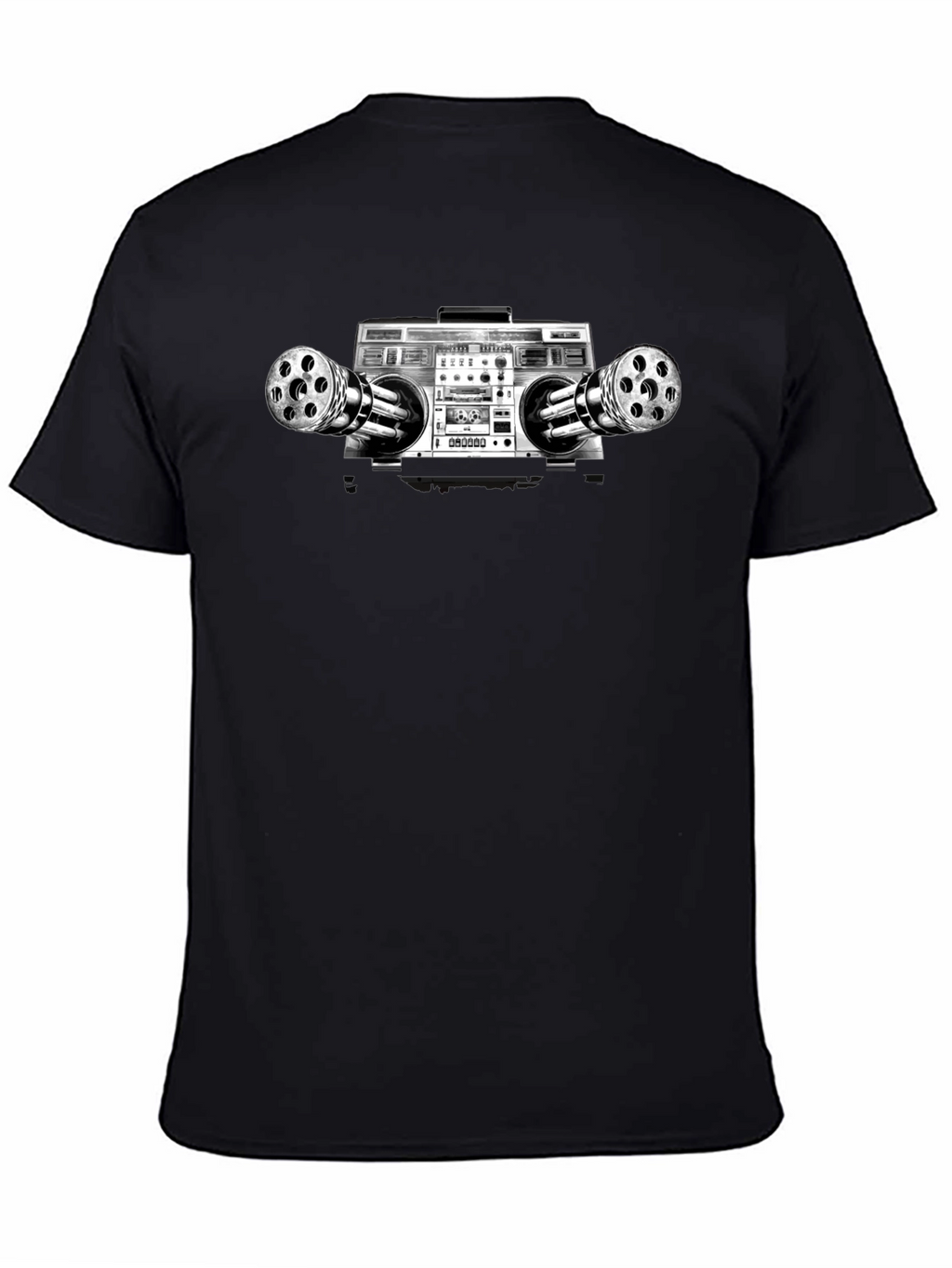Boombox Gatling Gun Graphic T-Shirt