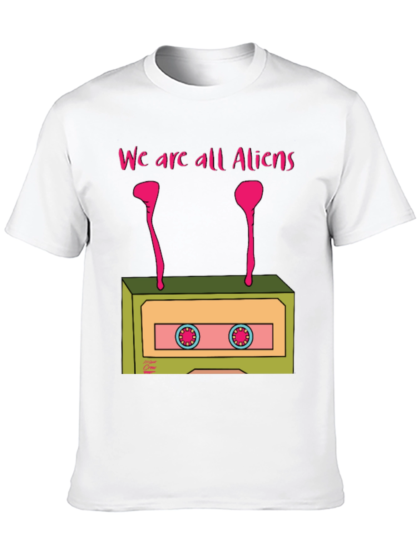Alien Cassette Tape Graphic T-Shirt - We Are All Aliens