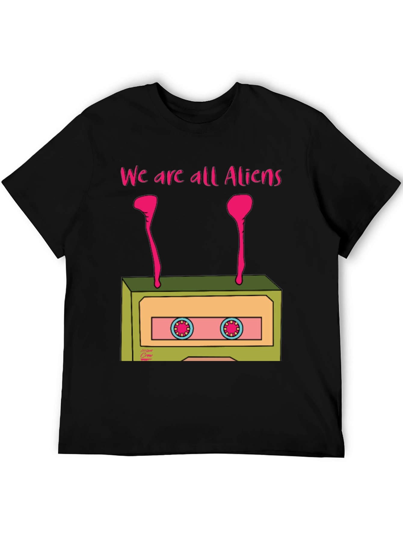 Alien Cassette Tape Graphic T-Shirt - We Are All Aliens