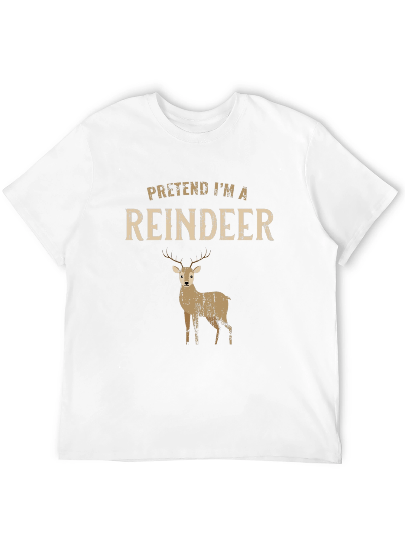 Pretend Im A Reindeer T-Shirt - Funny Christmas Tee