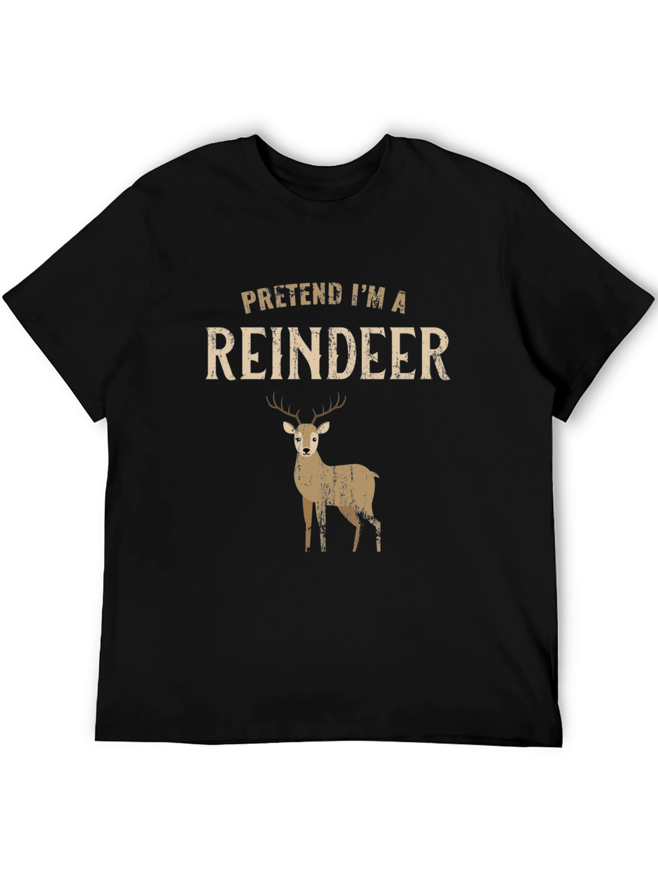 Pretend Im A Reindeer T-Shirt - Funny Christmas Tee
