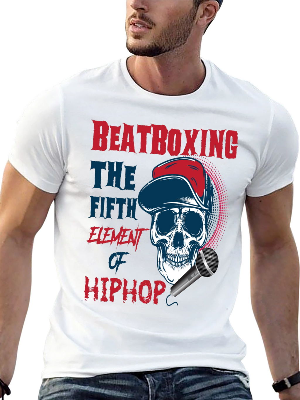 Beatboxing Hip Hop Skull T-Shirt