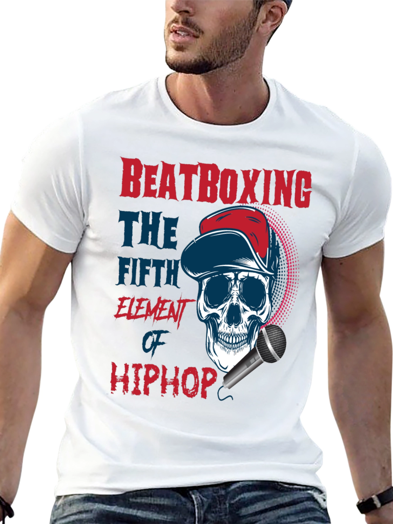 Beatboxing Hip Hop Skull T-Shirt