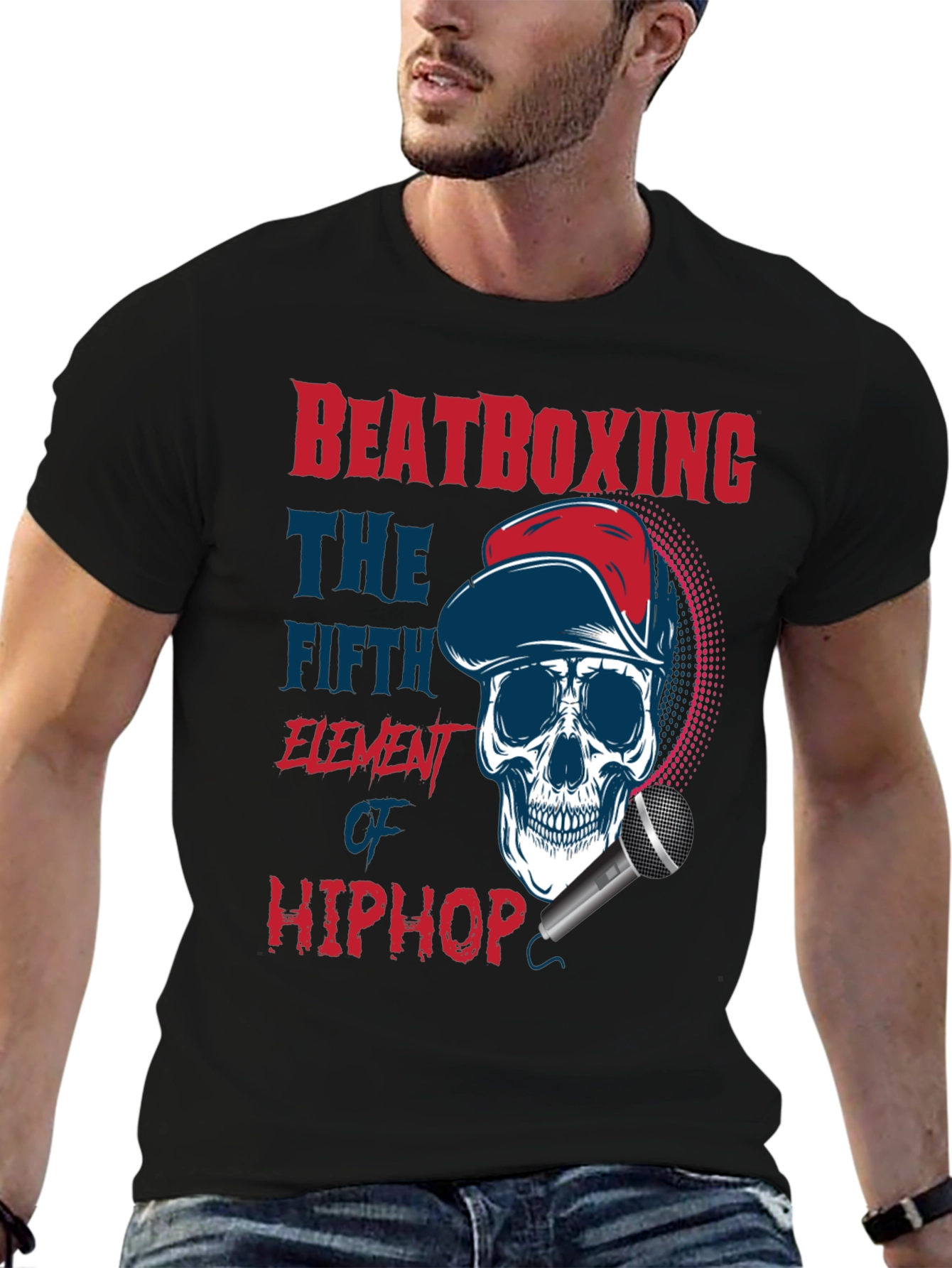 Beatboxing Hip Hop Skull T-Shirt