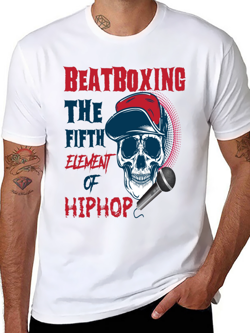 Beatboxing Hip Hop Skull T-Shirt