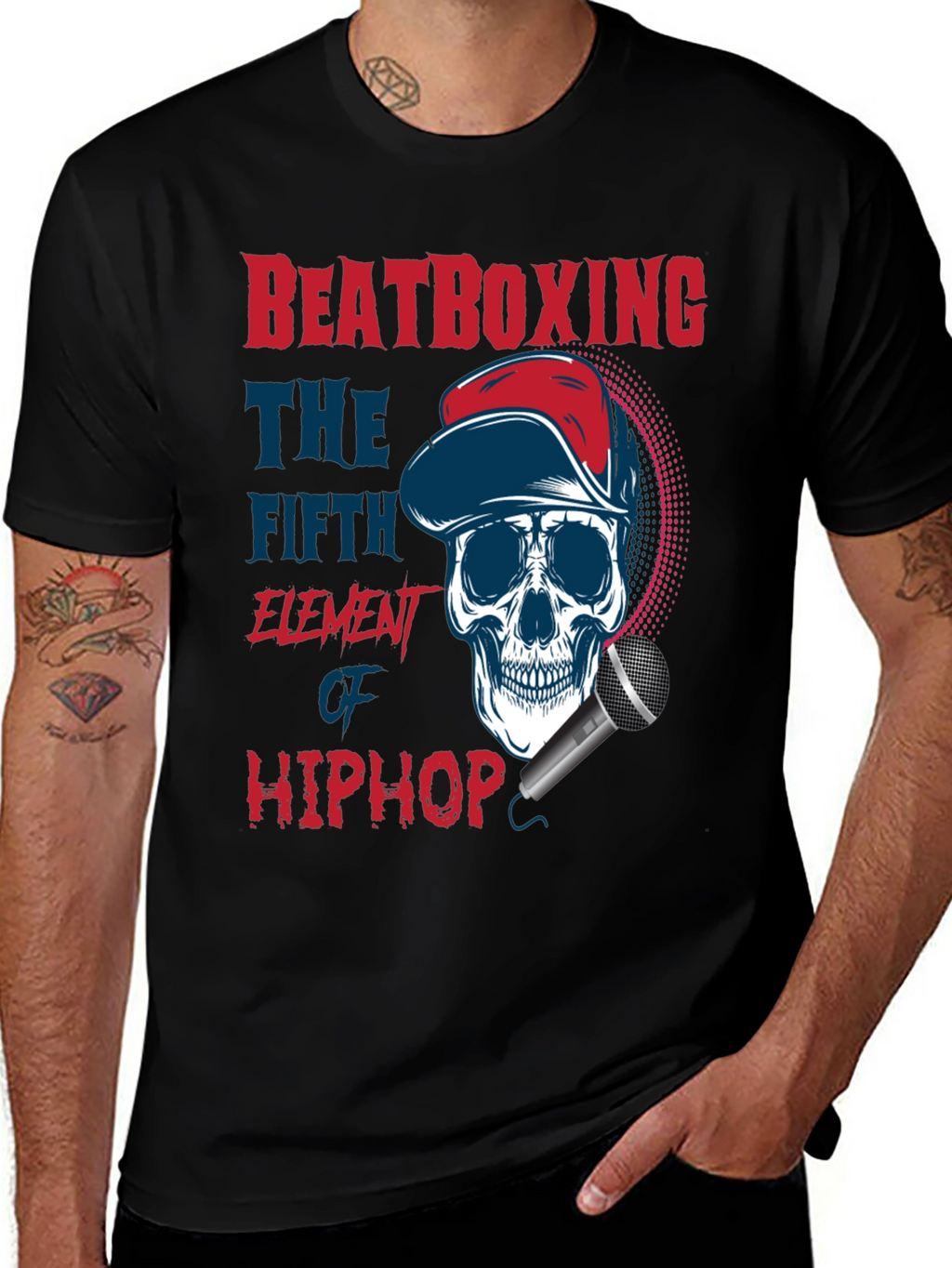 Beatboxing Hip Hop Skull T-Shirt