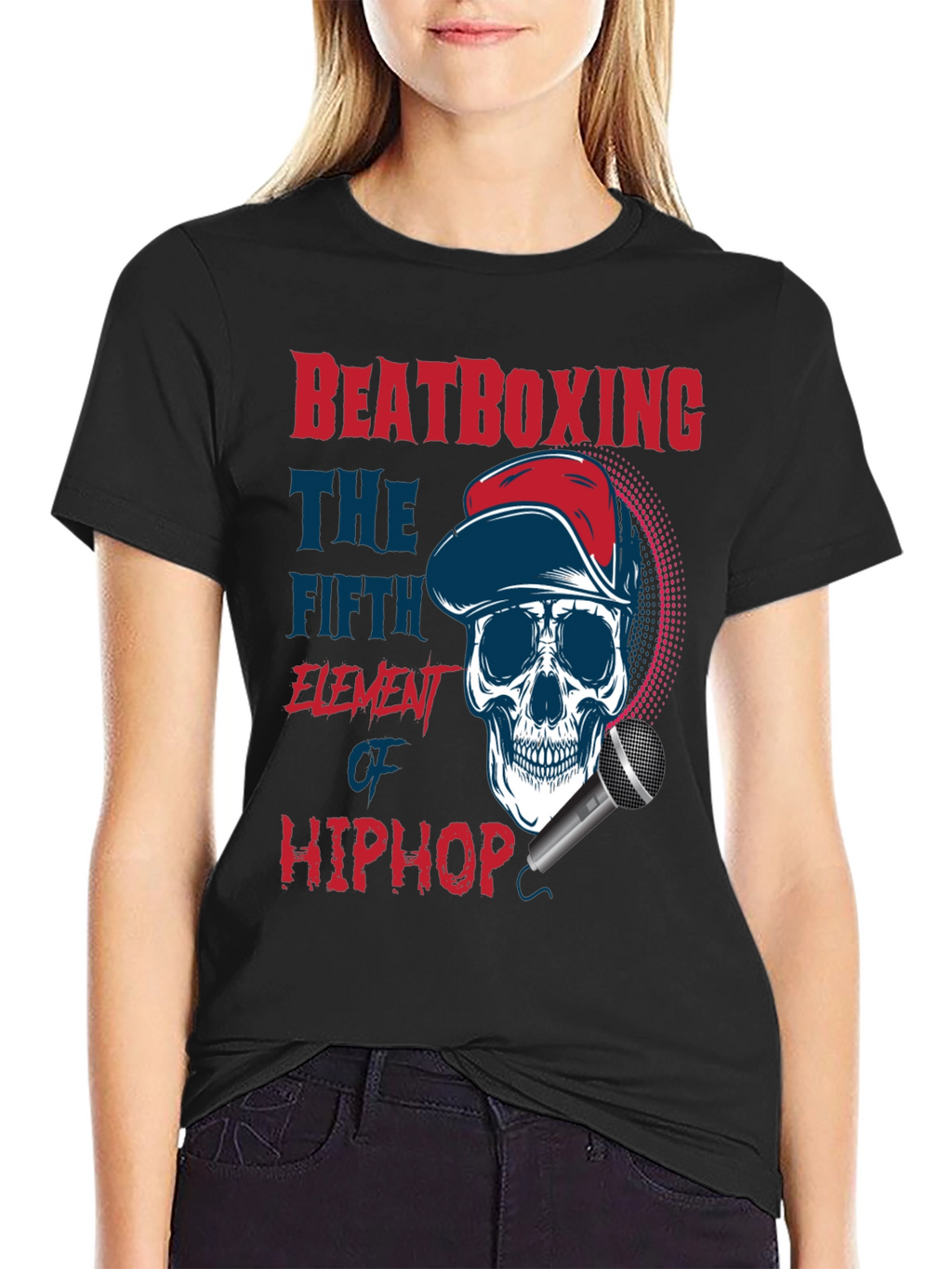 Beatboxing Hip Hop Skull T-Shirt