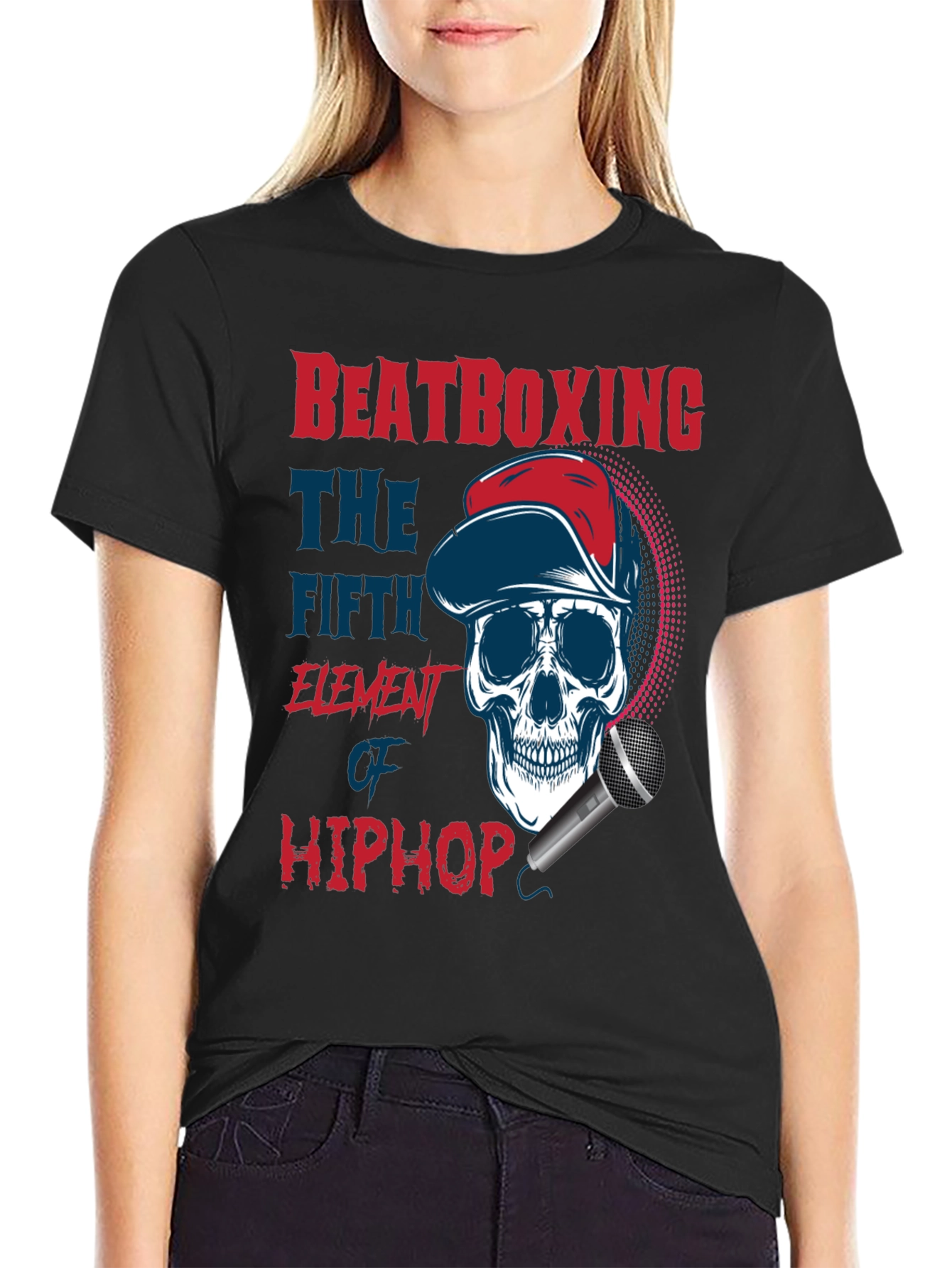 Beatboxing Hip Hop Skull T-Shirt