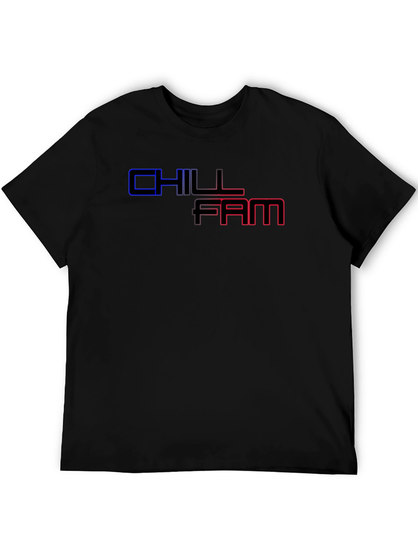 Chill Fam Graphic Print Black T-Shirt