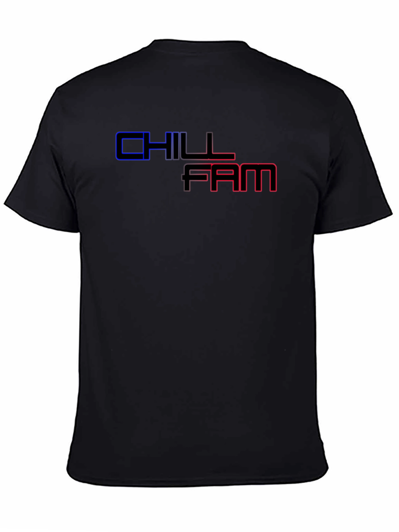 Chill Fam Graphic Print Black T-Shirt