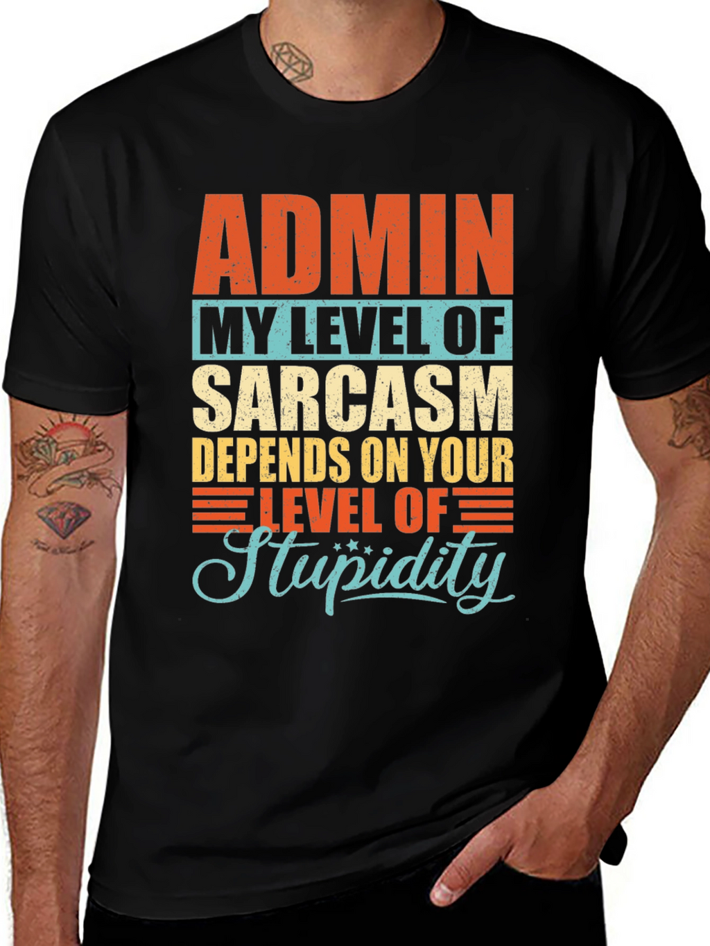 Admin Sarcasm Level T-Shirt