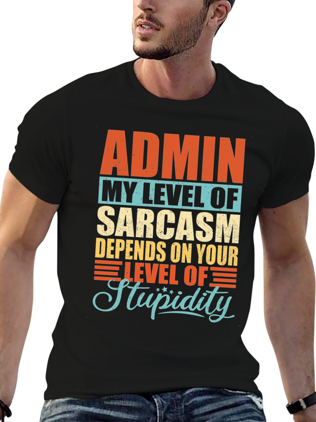 Admin Sarcasm Level T-Shirt