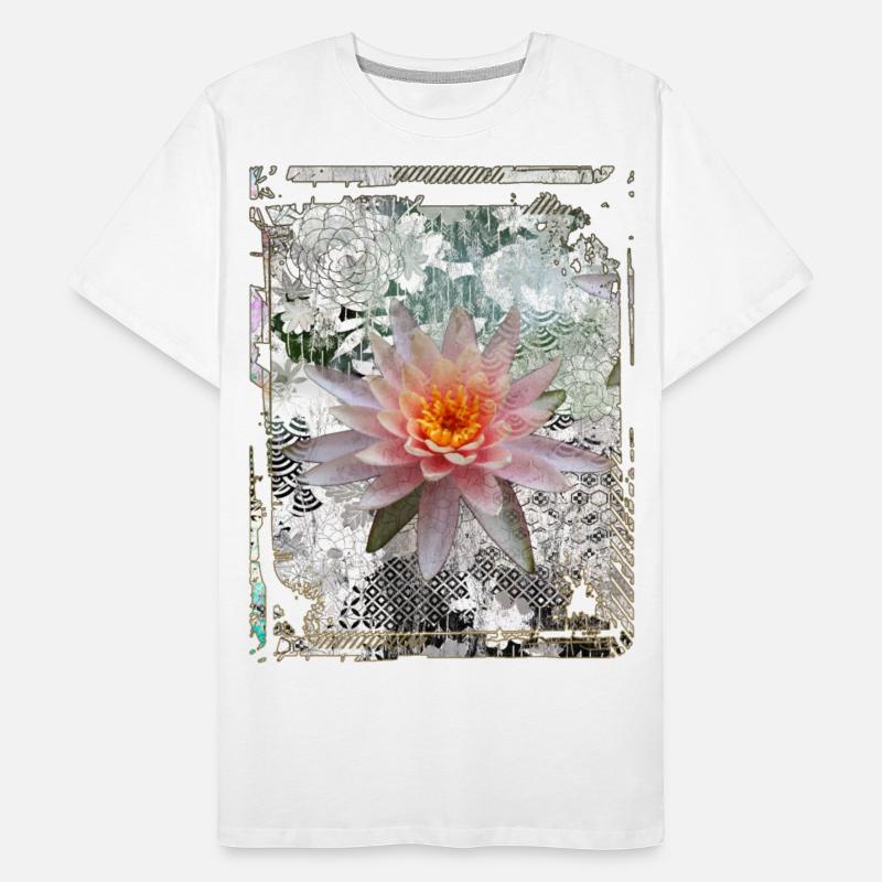 Japanese Collage Art Lotus Water Lily Collage Art