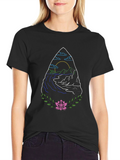 Nature Graphic Black T-Shirt