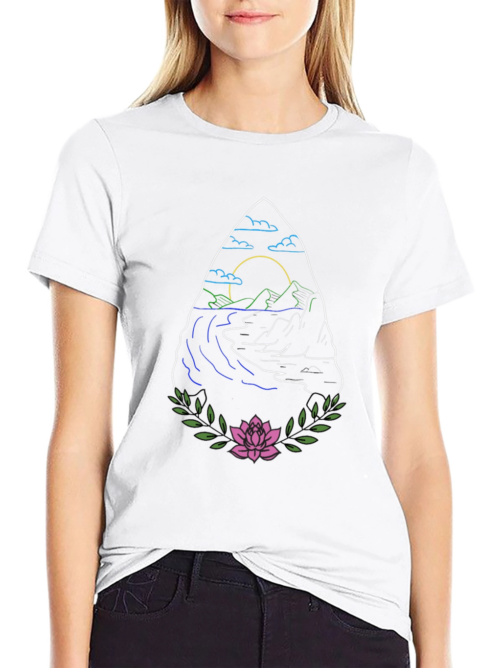Nature Graphic Black T-Shirt