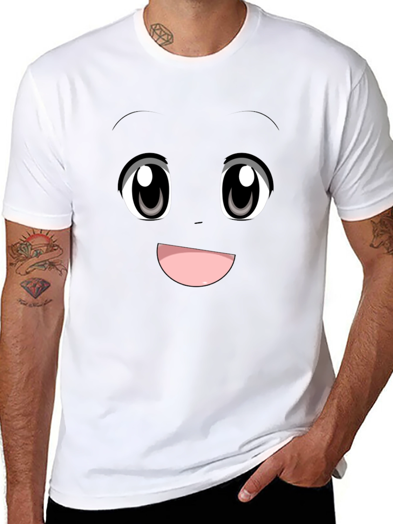 Anime Face Graphic Tee - Express Yourself!
