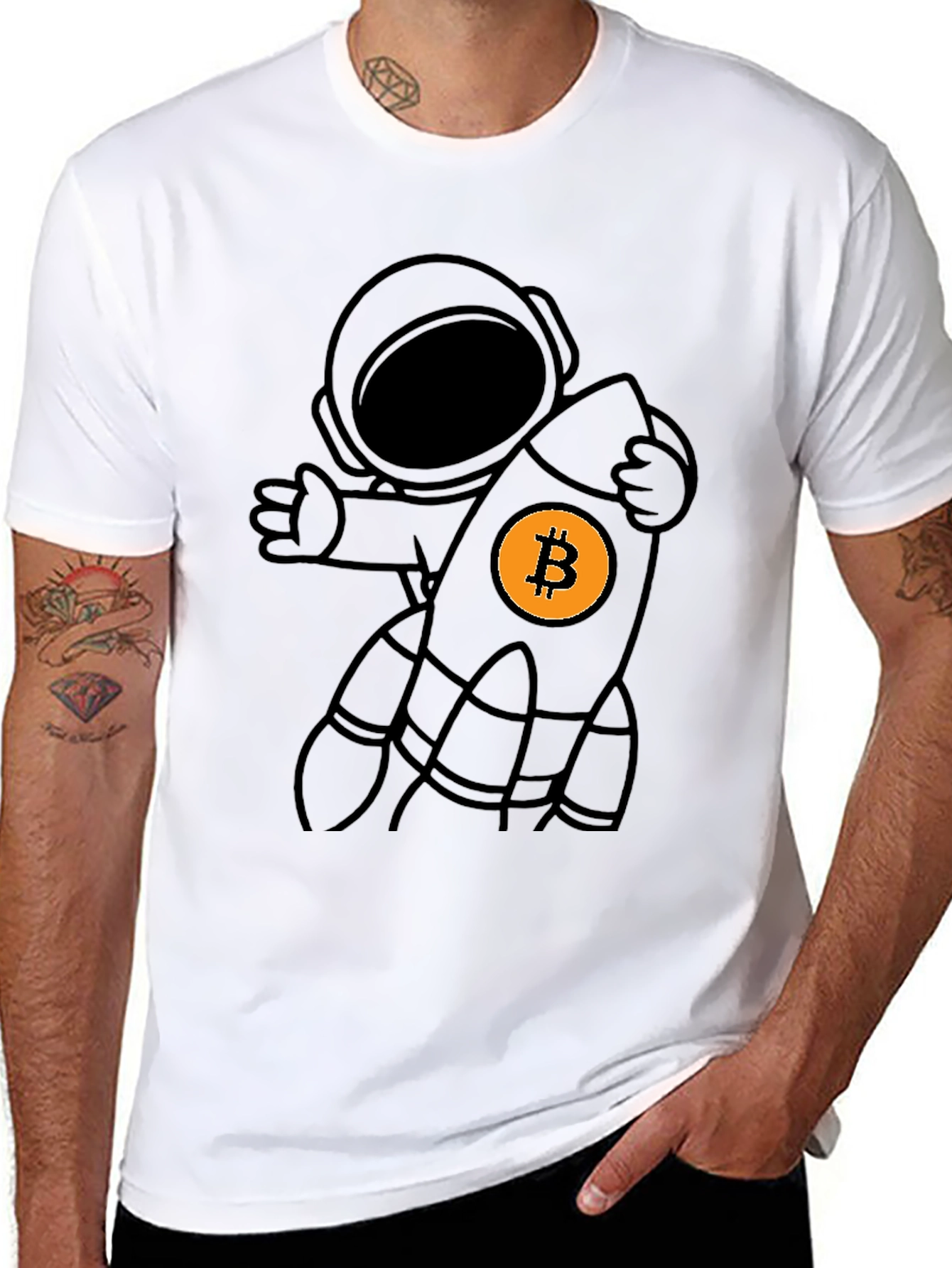 Bitcoin Astronaut T-Shirt - Crypto To The Moon!