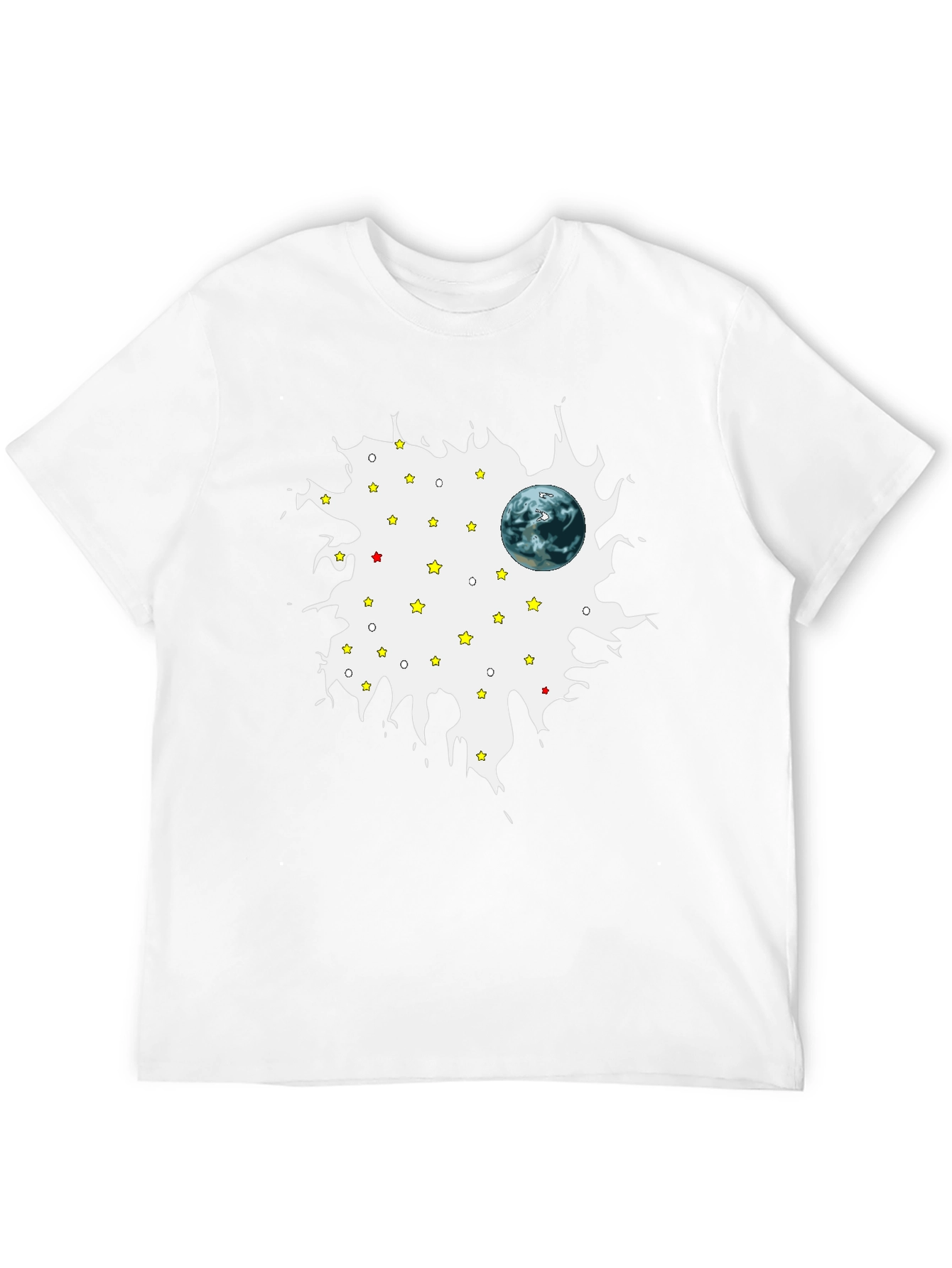 Planet Starry Sky Mens Graphic T-Shirt
