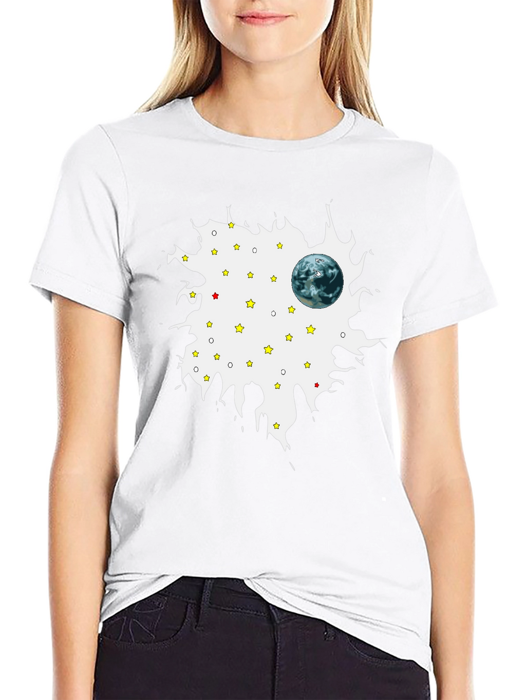Planet Starry Sky Mens Graphic T-Shirt