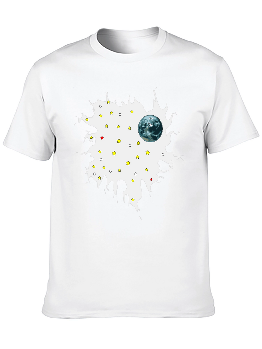 Planet Starry Sky Mens Graphic T-Shirt