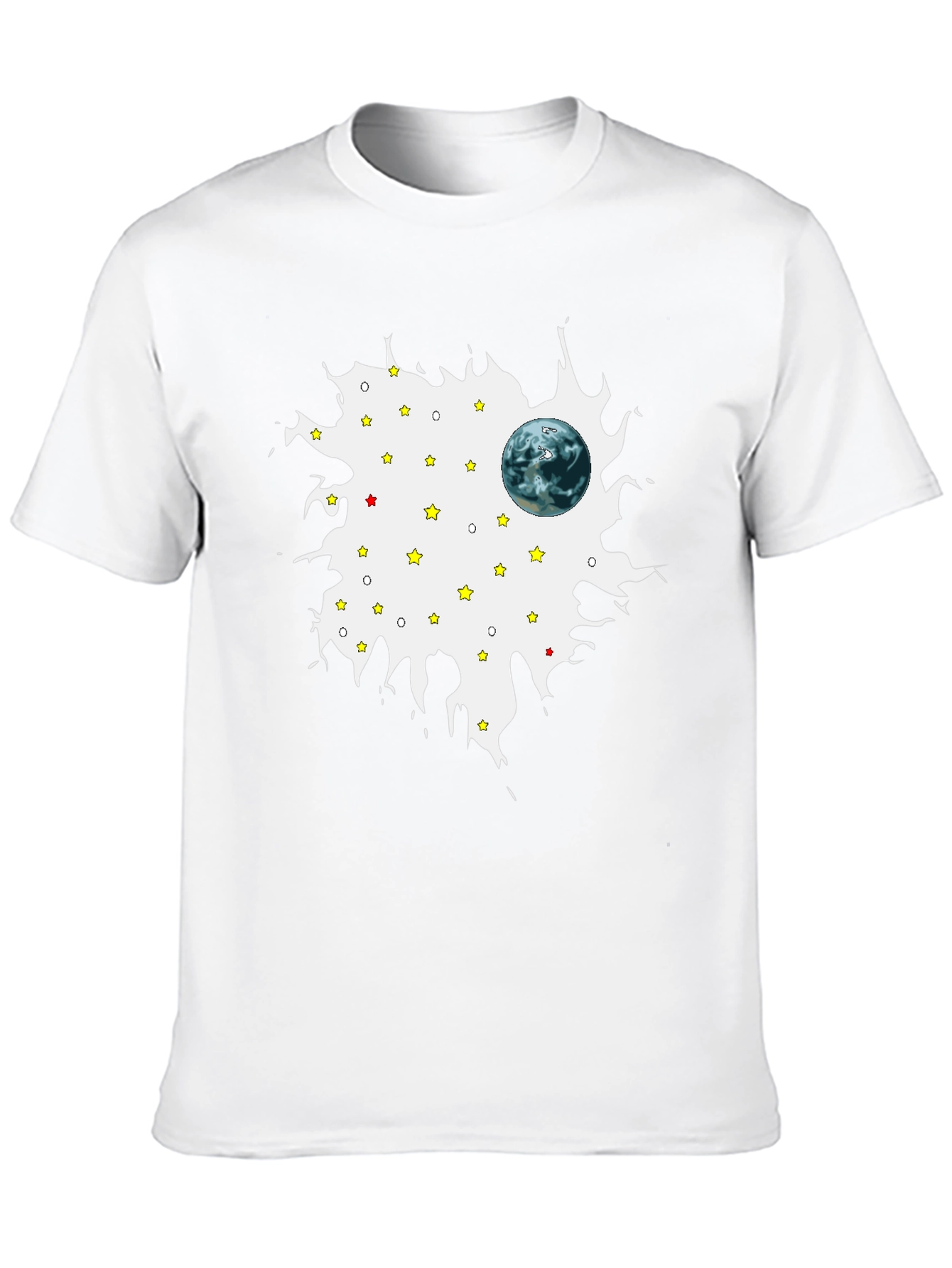 Planet Starry Sky Mens Graphic T-Shirt