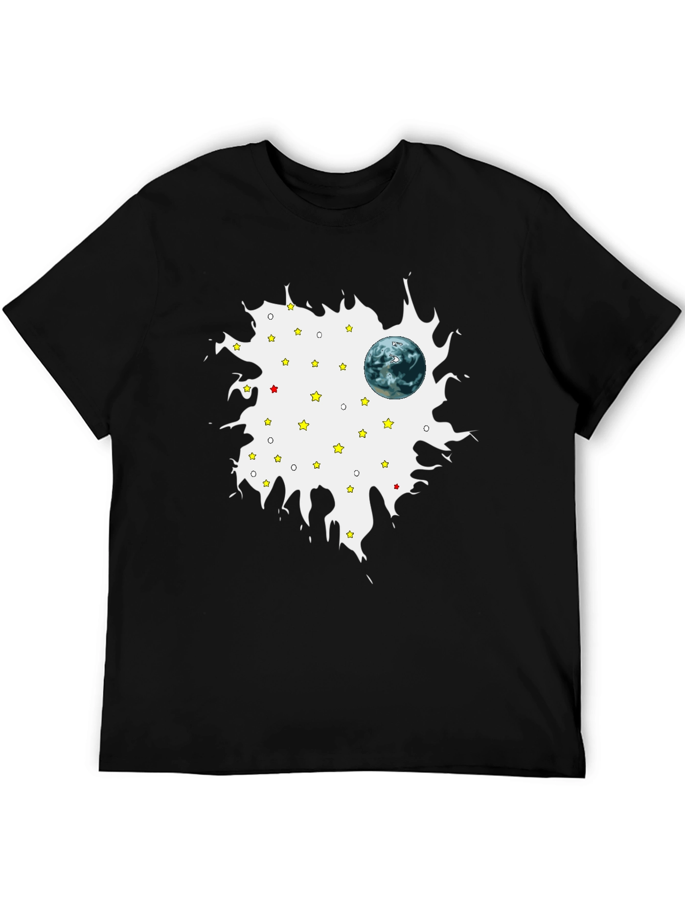 Planet Starry Sky Mens Graphic T-Shirt