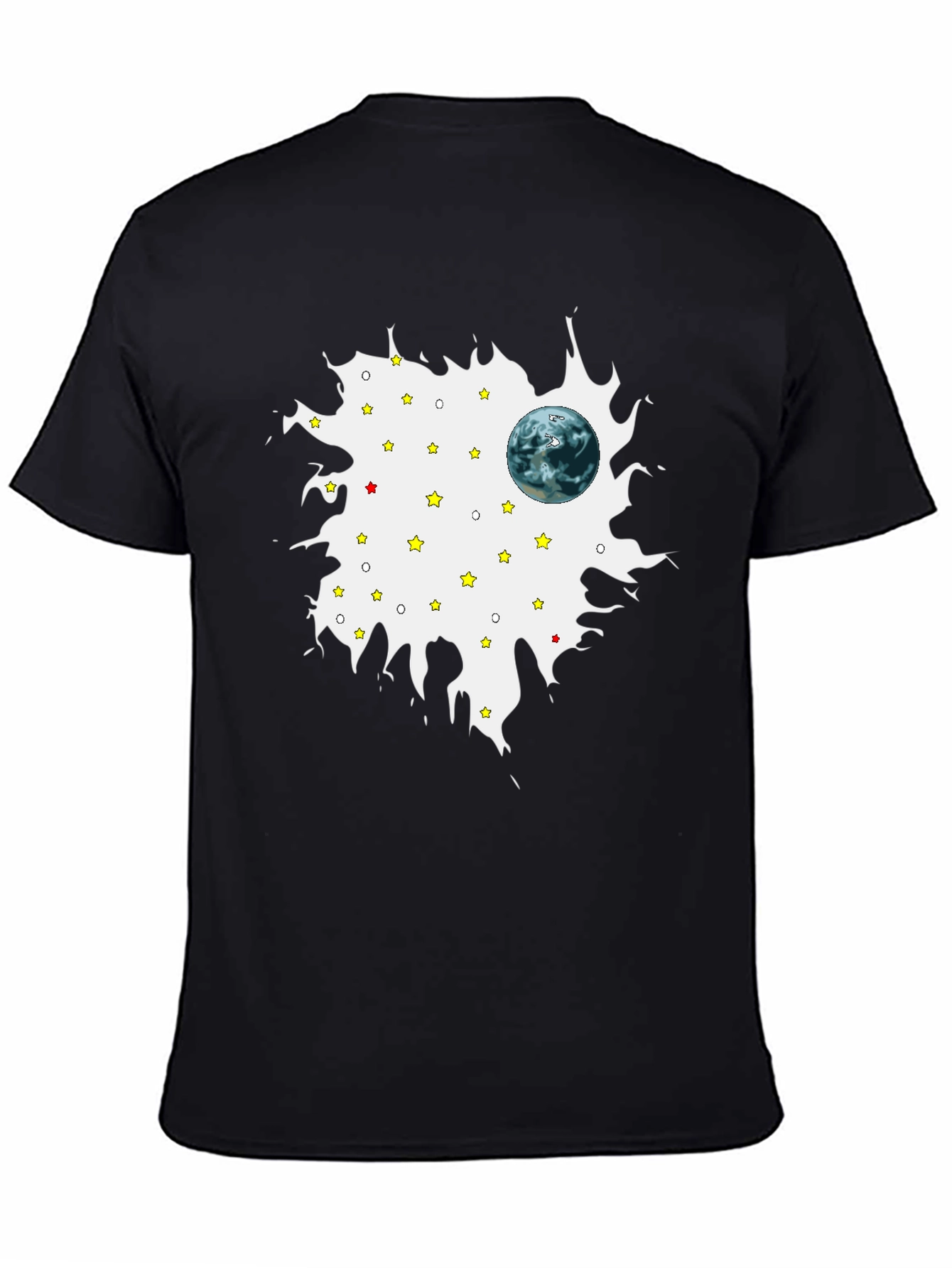 Planet Starry Sky Mens Graphic T-Shirt