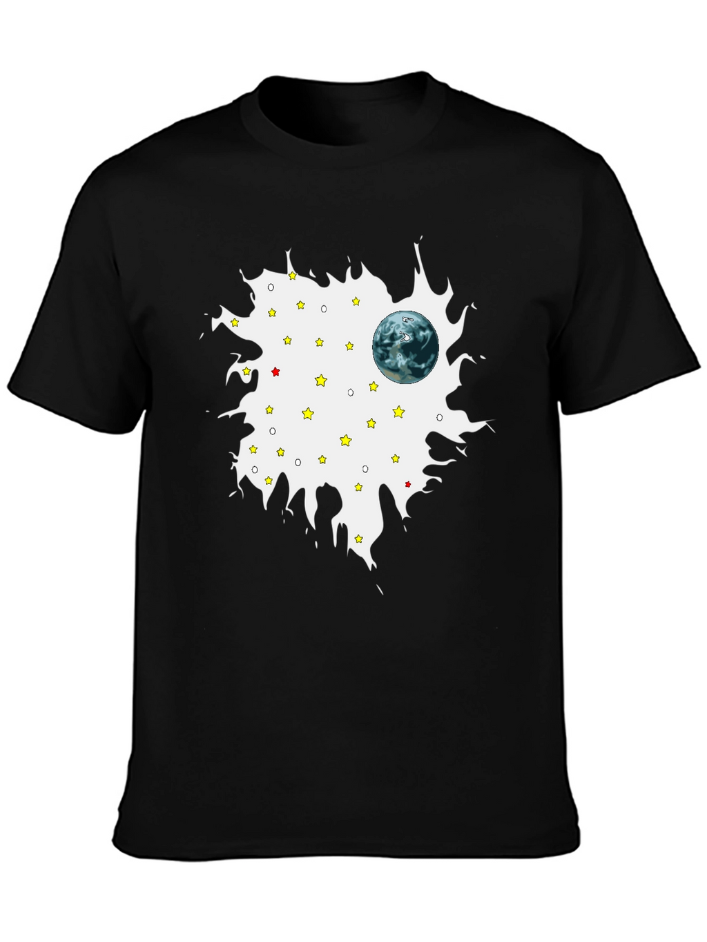 Planet Starry Sky Mens Graphic T-Shirt