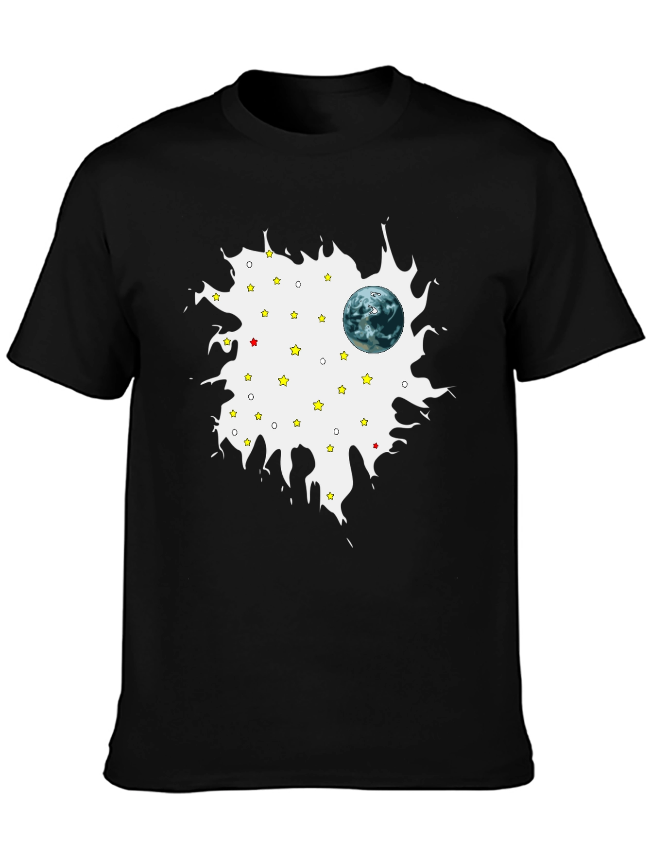 Planet Starry Sky Mens Graphic T-Shirt
