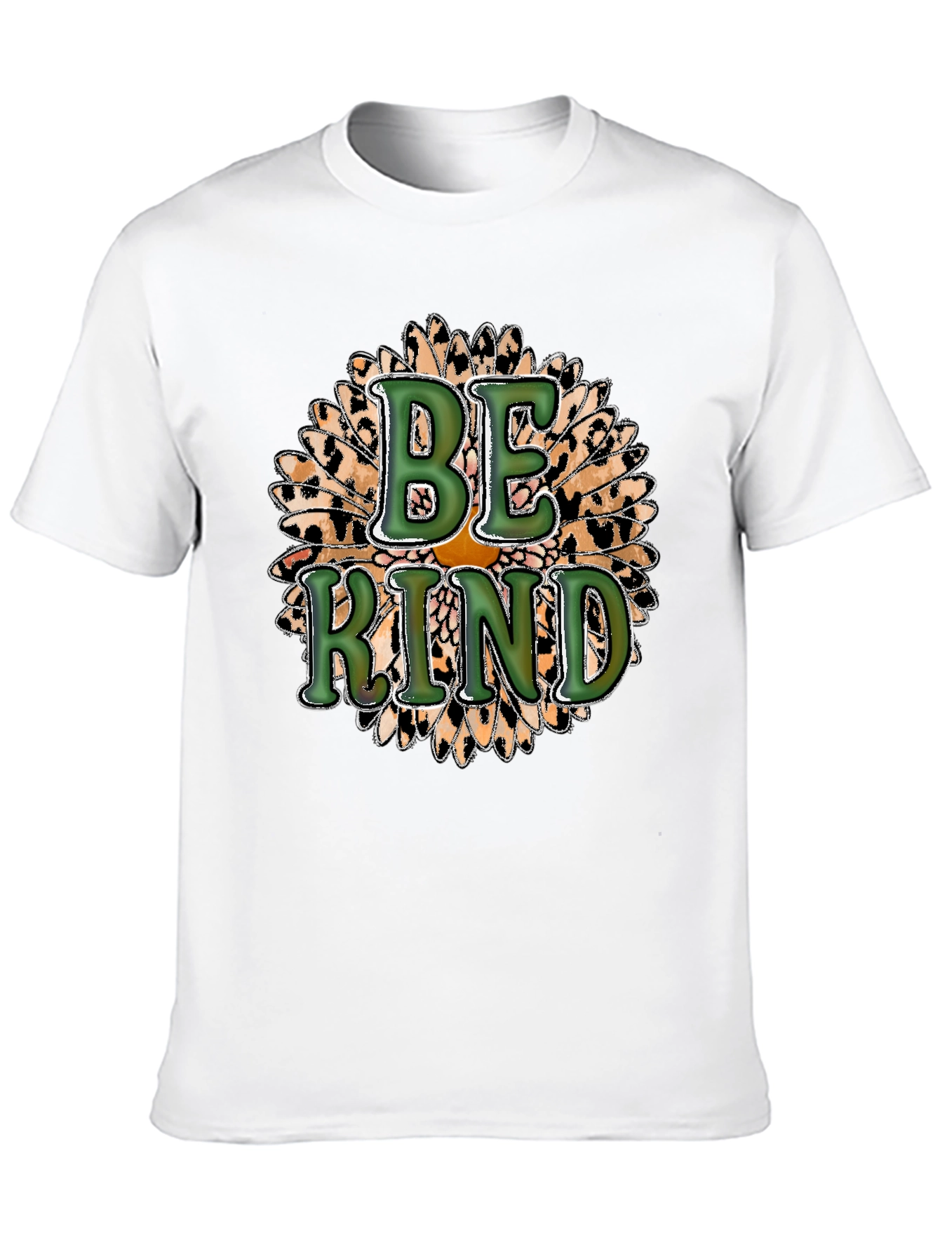 Be Kind Leopard Sunflower Graphic Tee