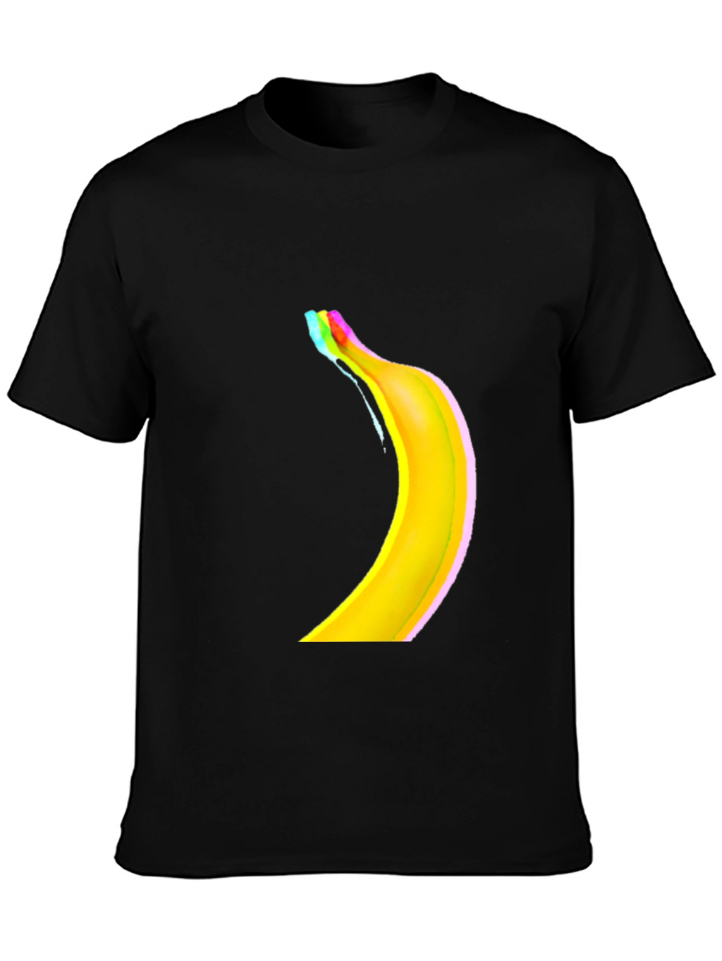 Banana Glitch Graphic Tee - Modern Style