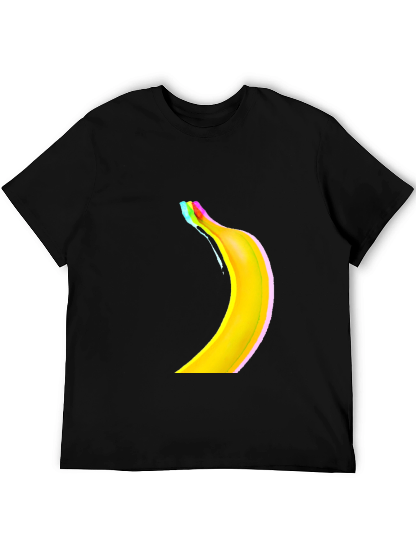 Banana Glitch Graphic Tee - Modern Style