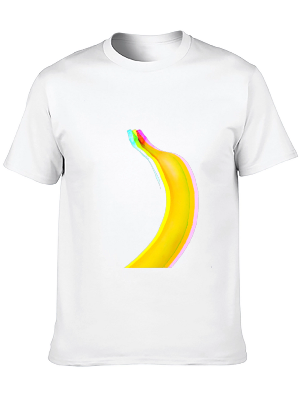 Banana Glitch Graphic Tee - Modern Style