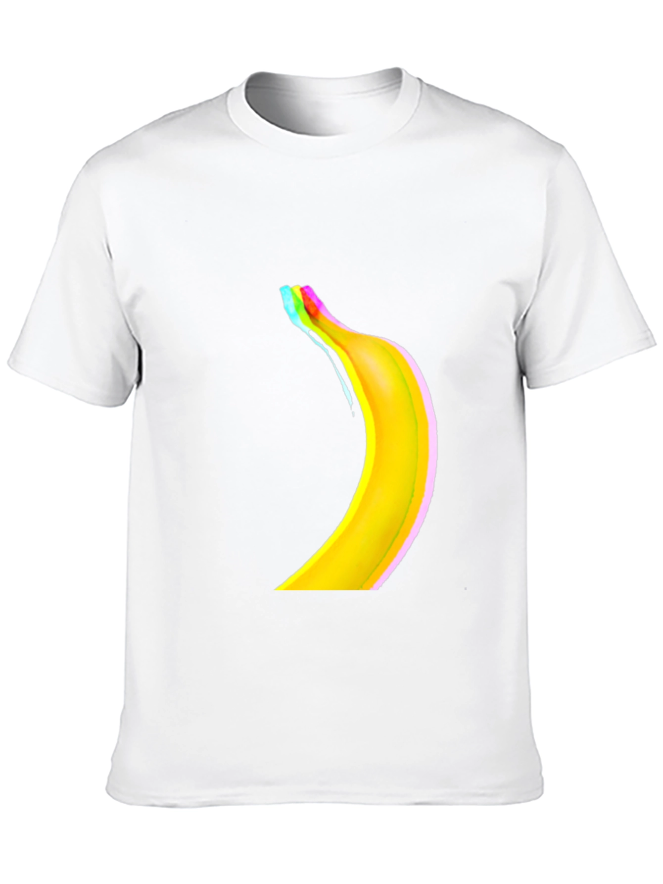 Banana Glitch Graphic Tee - Modern Style