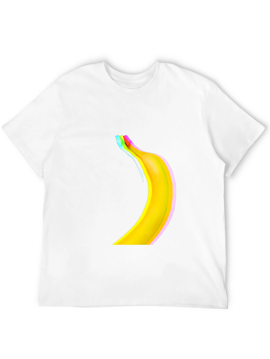 Banana Glitch Graphic Tee - Modern Style