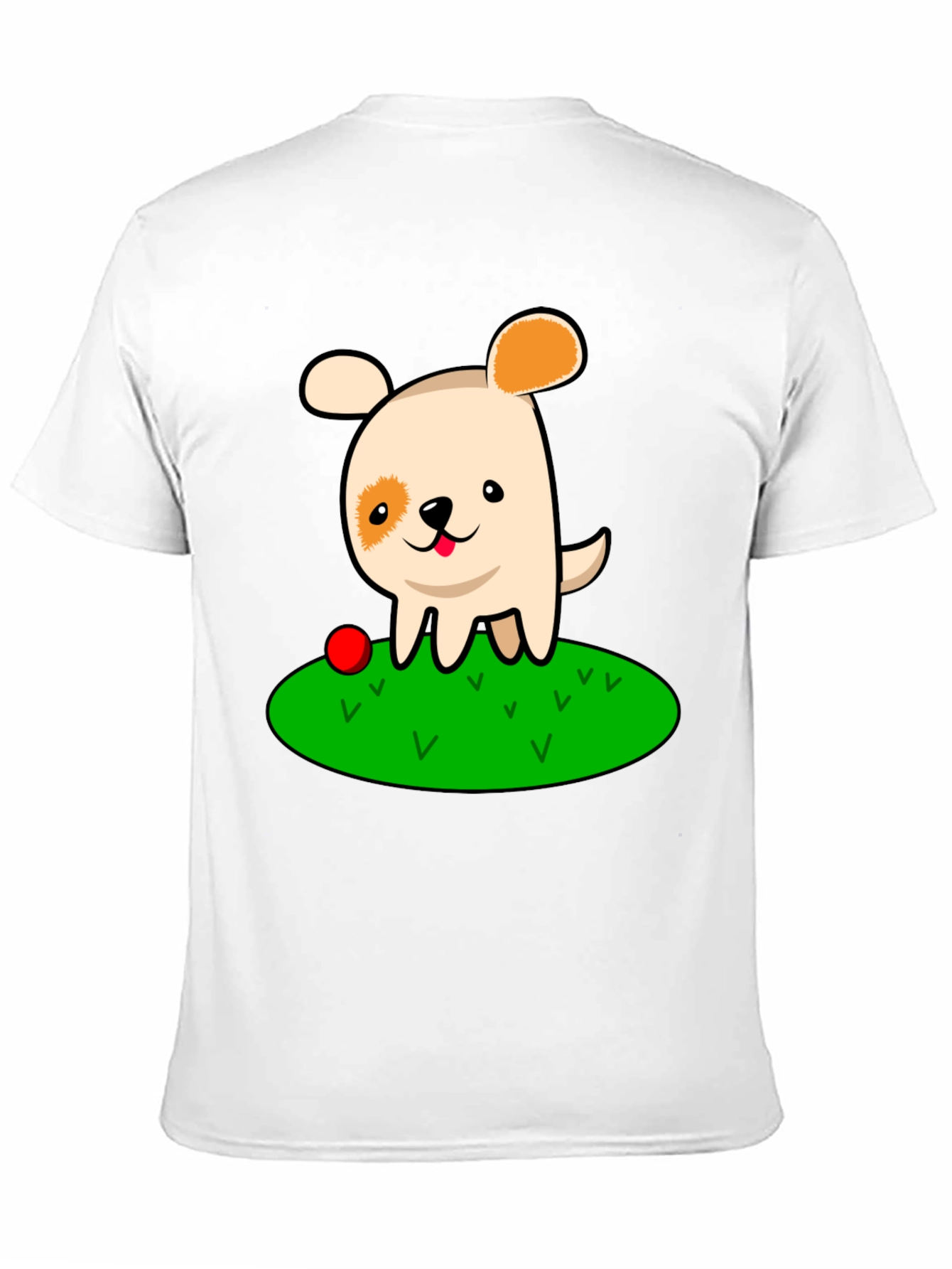 Cartoon Dog Black T-Shirt