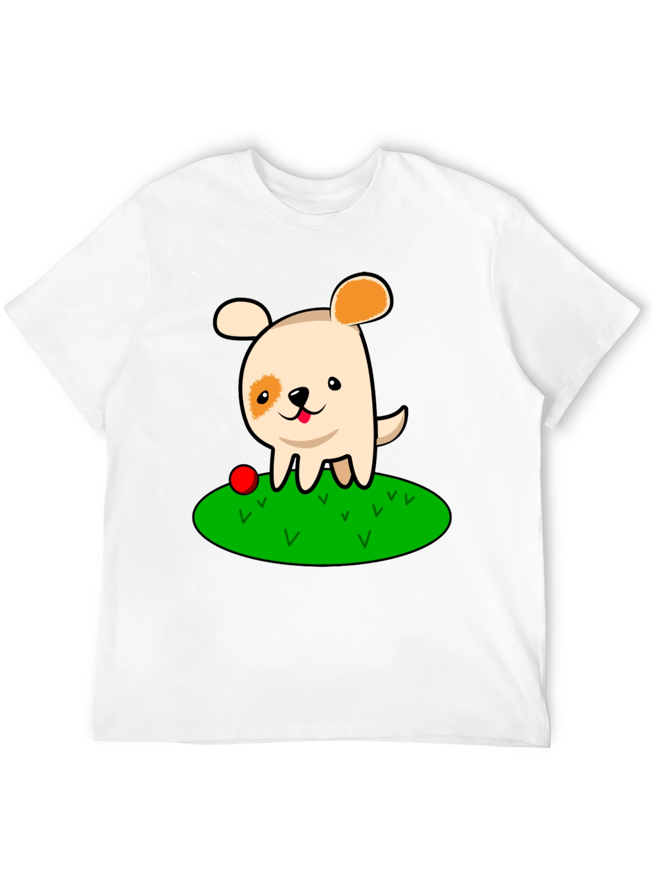 Cartoon Dog Black T-Shirt