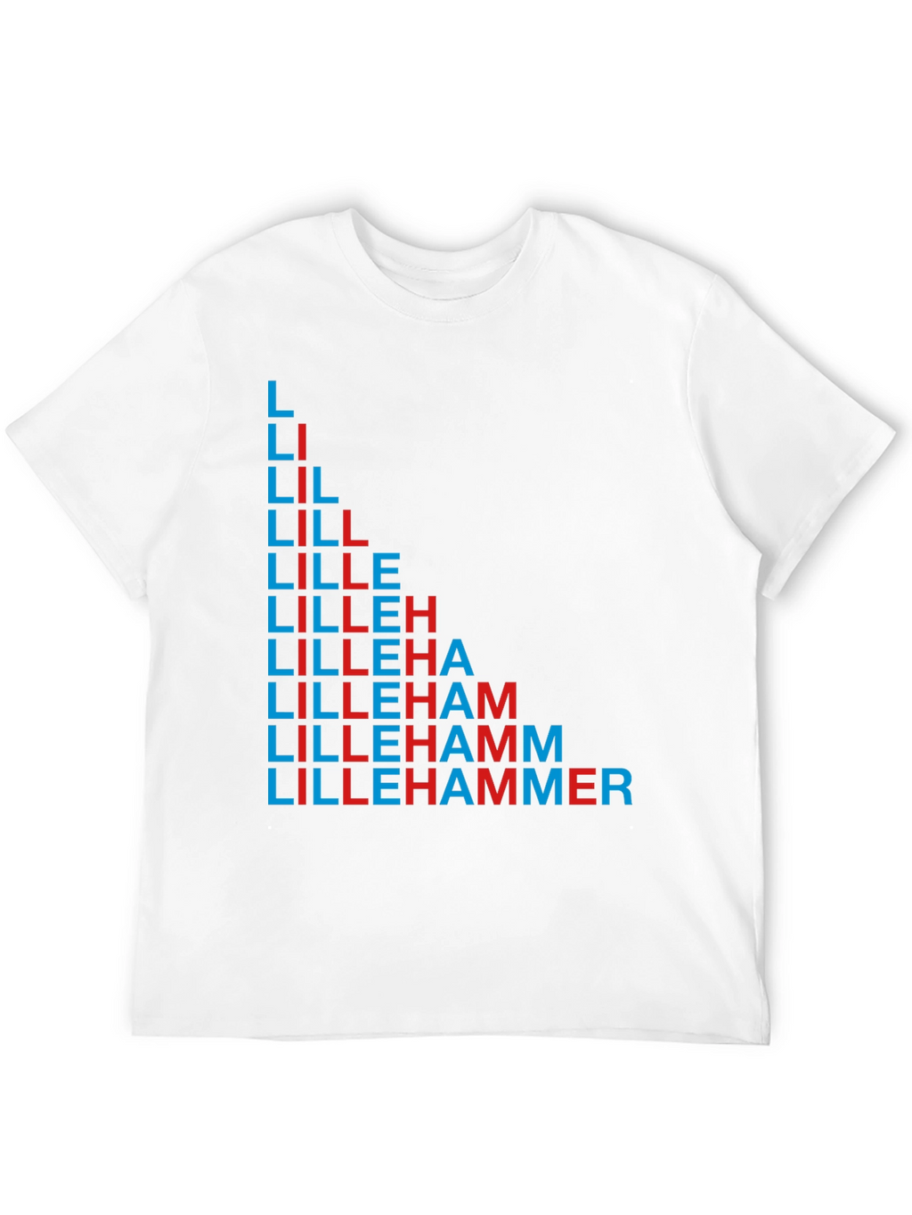 Lillehammer Text Design Black T-Shirt