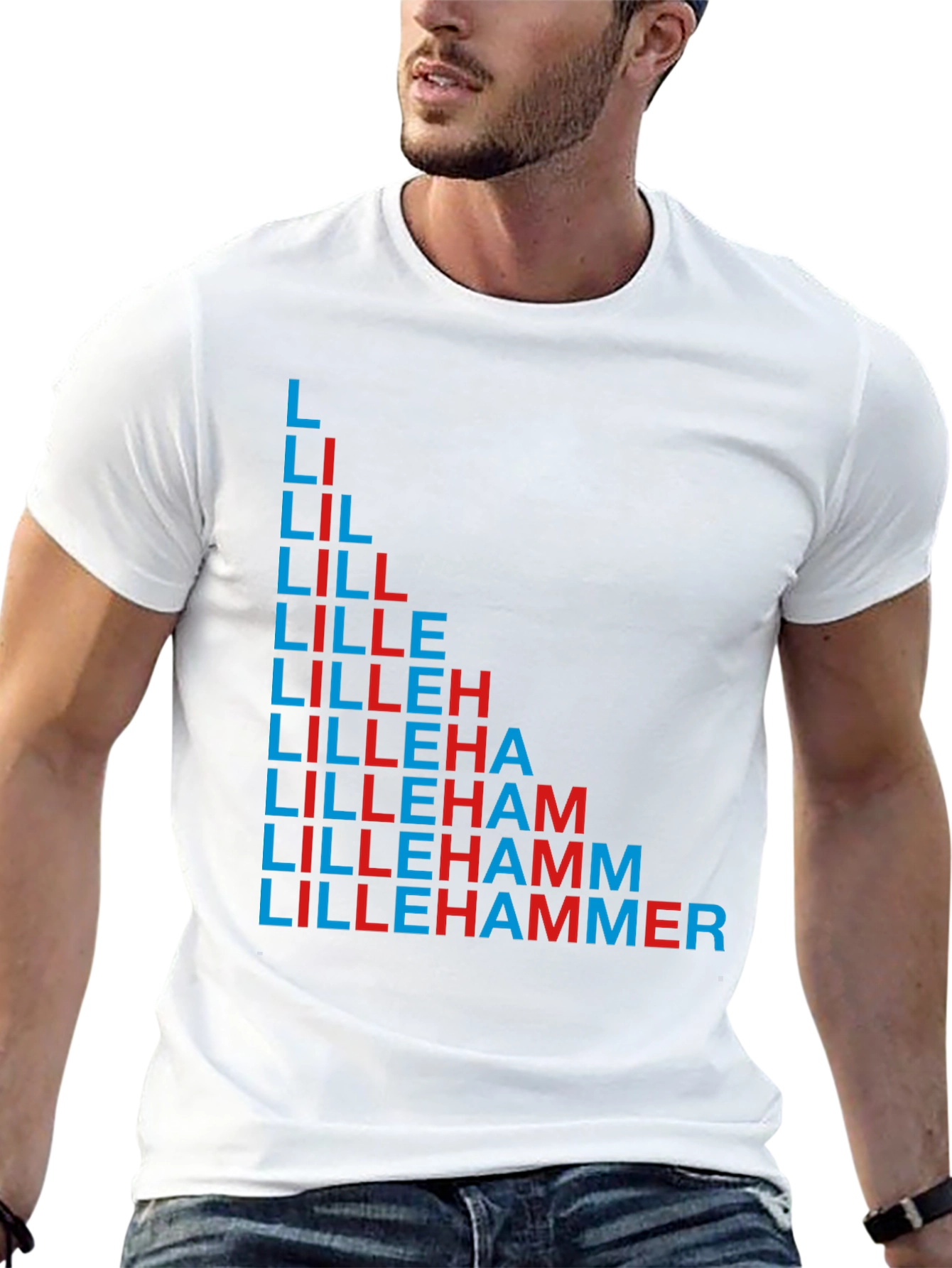 Lillehammer Text Design Black T-Shirt