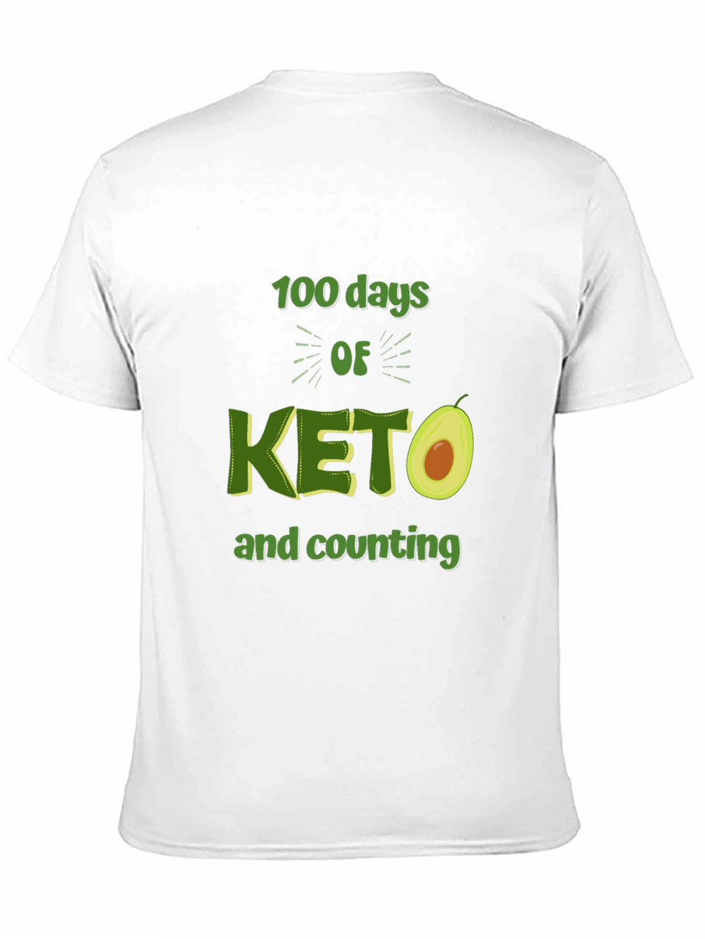 100 Days of Keto T-Shirt Avocado Design
