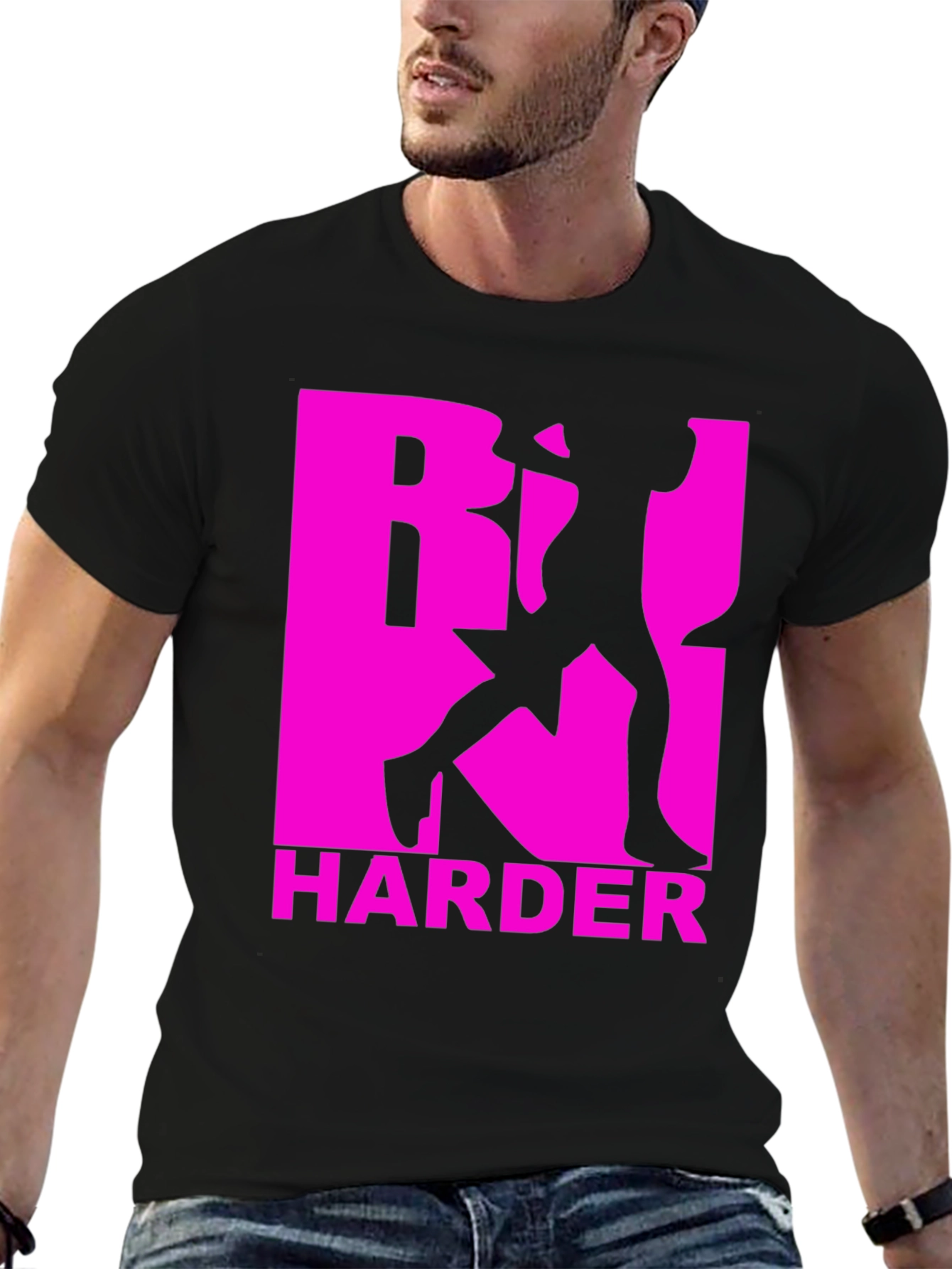 Black Work Harder Graphic Tee