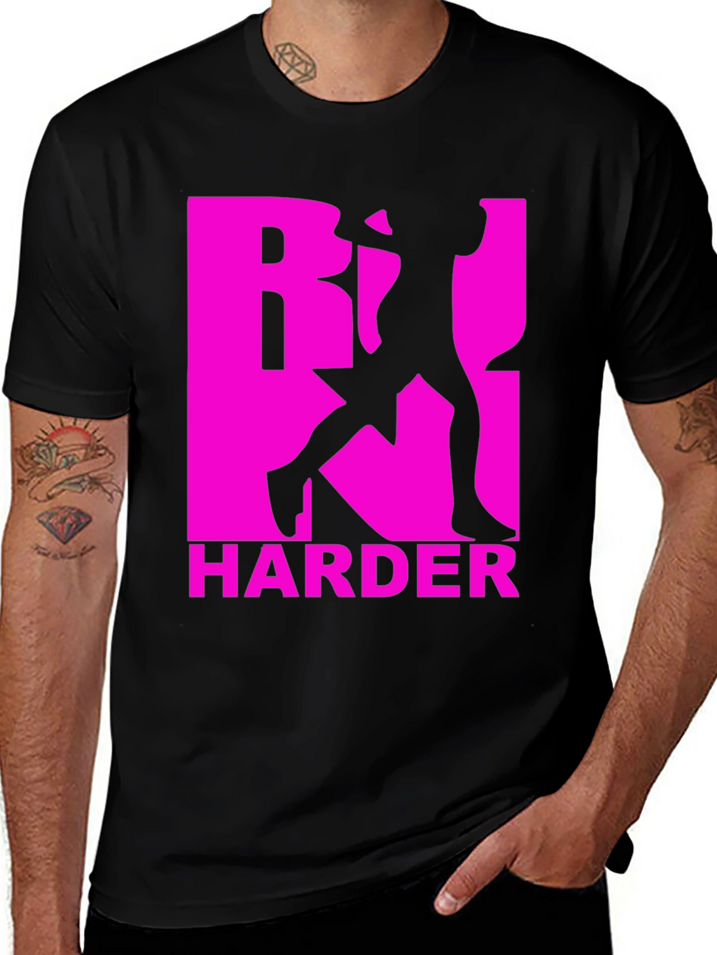 Black Work Harder Graphic Tee