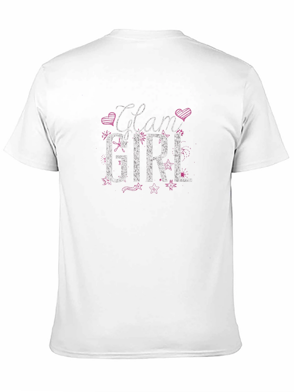 Glam Girl Graphic Tee - Black Cotton T-Shirt