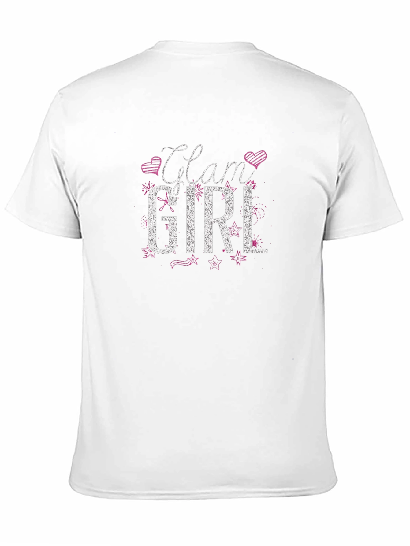 Glam Girl Graphic Tee - Black Cotton T-Shirt