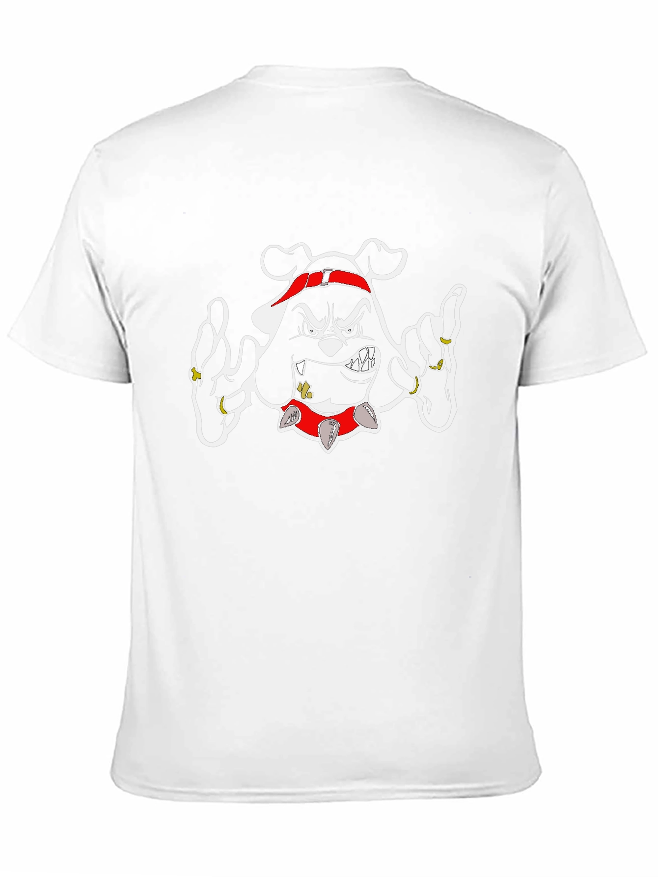 Gangster Bulldog Graphic T-Shirt - Black