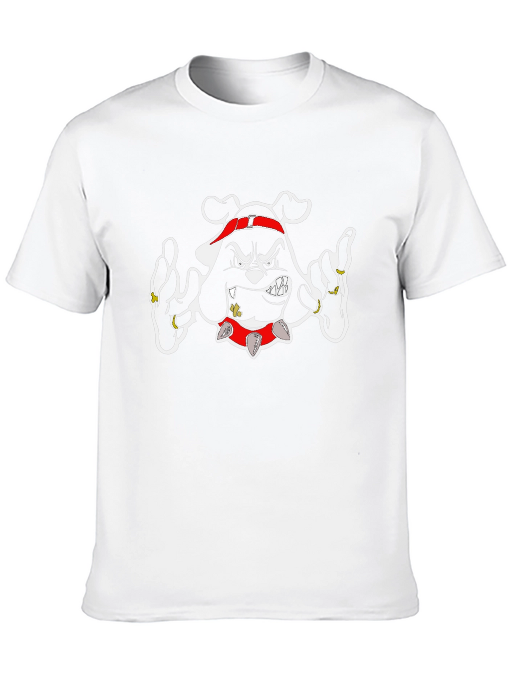 Gangster Bulldog Graphic T-Shirt - Black