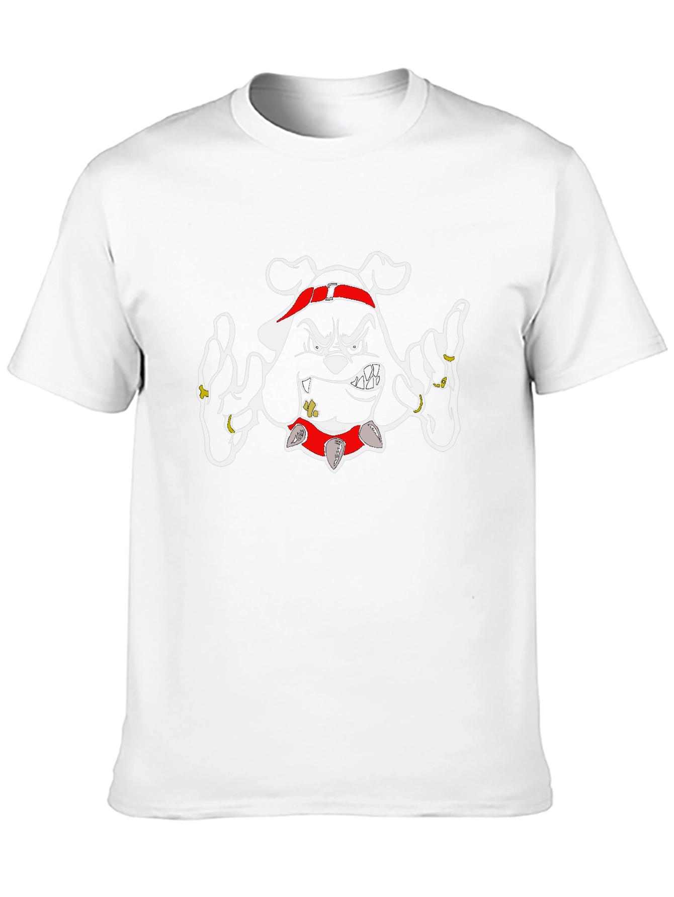 Gangster Bulldog Graphic T-Shirt - Black