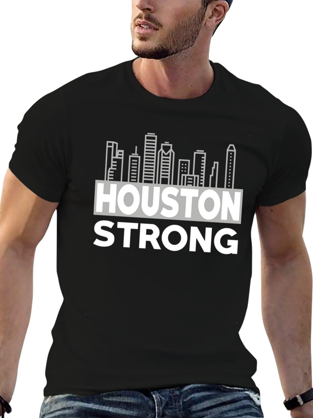 Houston Strong Graphic Tee - Black