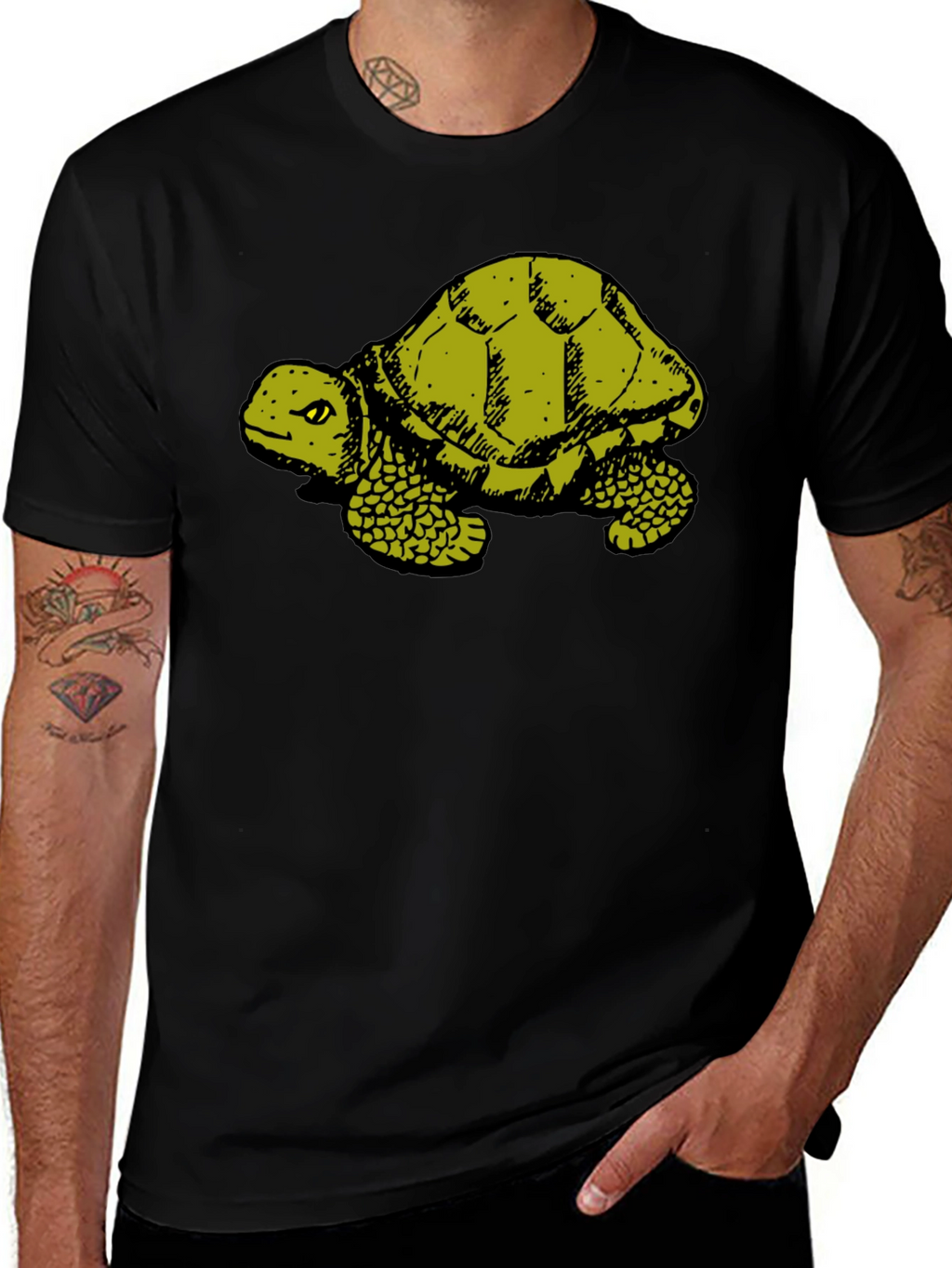 Turtle Graphic Tee - Cool Reptile Print