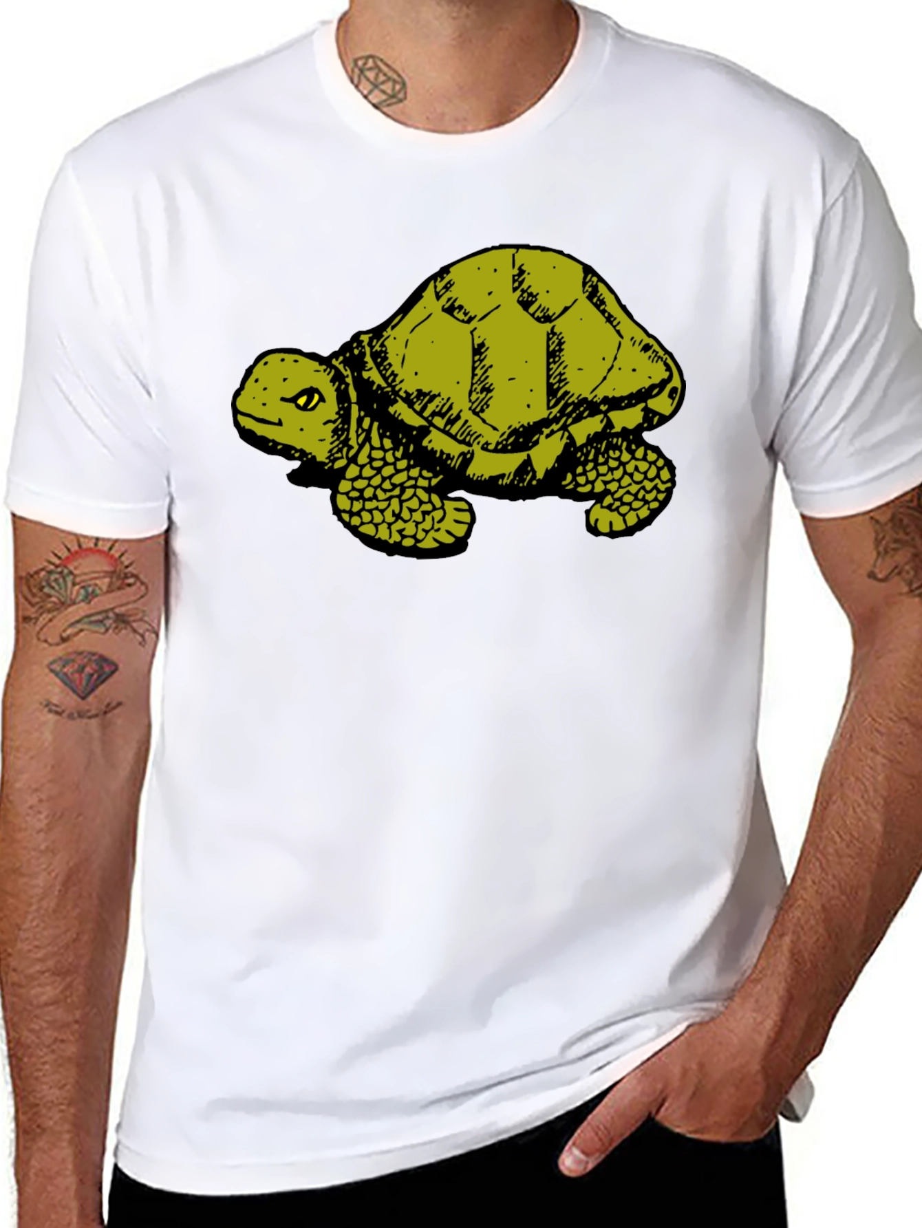 Turtle Graphic Tee - Cool Reptile Print